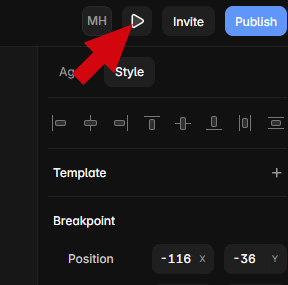 Vorschau Button in Framer